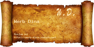 Werb Dina névjegykártya